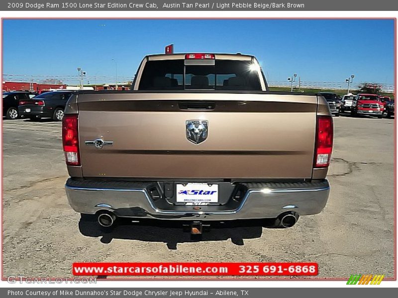 Austin Tan Pearl / Light Pebble Beige/Bark Brown 2009 Dodge Ram 1500 Lone Star Edition Crew Cab