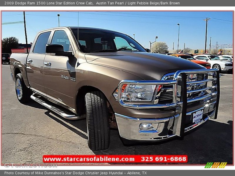 Austin Tan Pearl / Light Pebble Beige/Bark Brown 2009 Dodge Ram 1500 Lone Star Edition Crew Cab