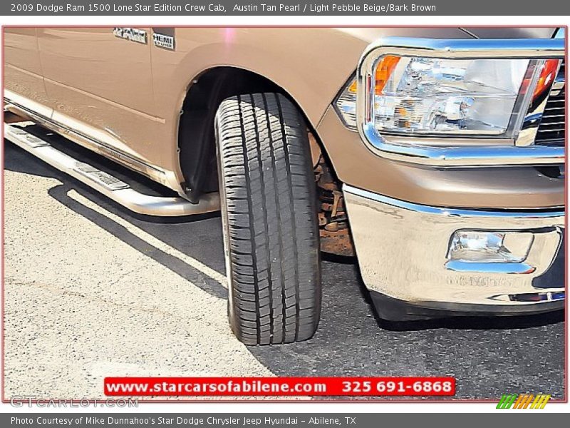 Austin Tan Pearl / Light Pebble Beige/Bark Brown 2009 Dodge Ram 1500 Lone Star Edition Crew Cab