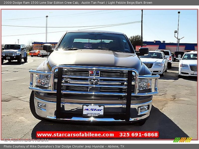 Austin Tan Pearl / Light Pebble Beige/Bark Brown 2009 Dodge Ram 1500 Lone Star Edition Crew Cab