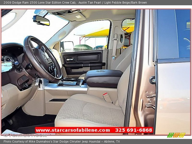 Austin Tan Pearl / Light Pebble Beige/Bark Brown 2009 Dodge Ram 1500 Lone Star Edition Crew Cab