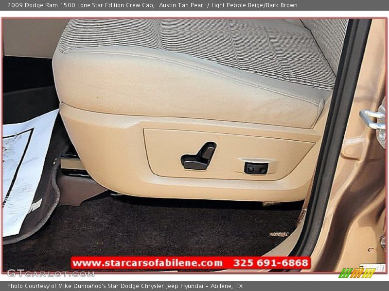 Austin Tan Pearl / Light Pebble Beige/Bark Brown 2009 Dodge Ram 1500 Lone Star Edition Crew Cab