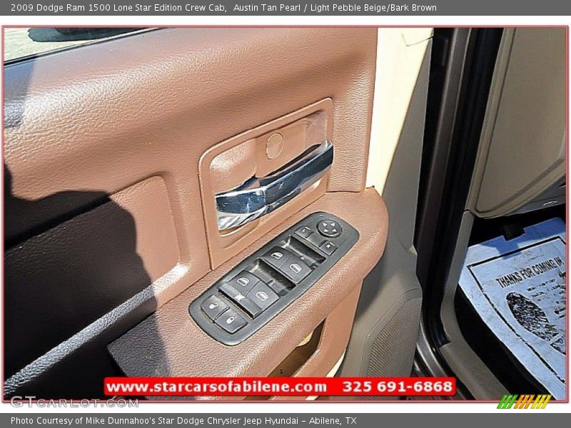 Austin Tan Pearl / Light Pebble Beige/Bark Brown 2009 Dodge Ram 1500 Lone Star Edition Crew Cab