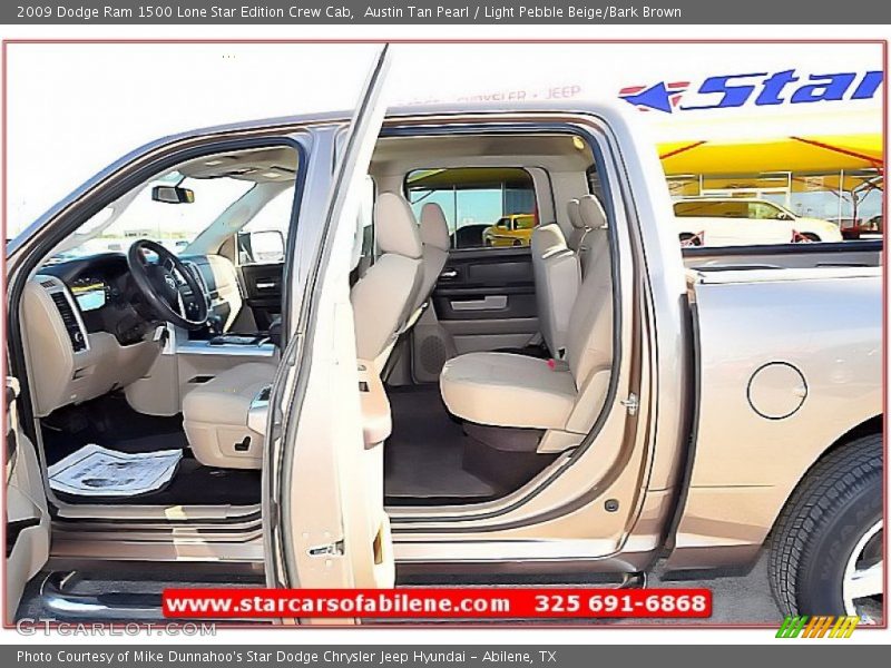 Austin Tan Pearl / Light Pebble Beige/Bark Brown 2009 Dodge Ram 1500 Lone Star Edition Crew Cab