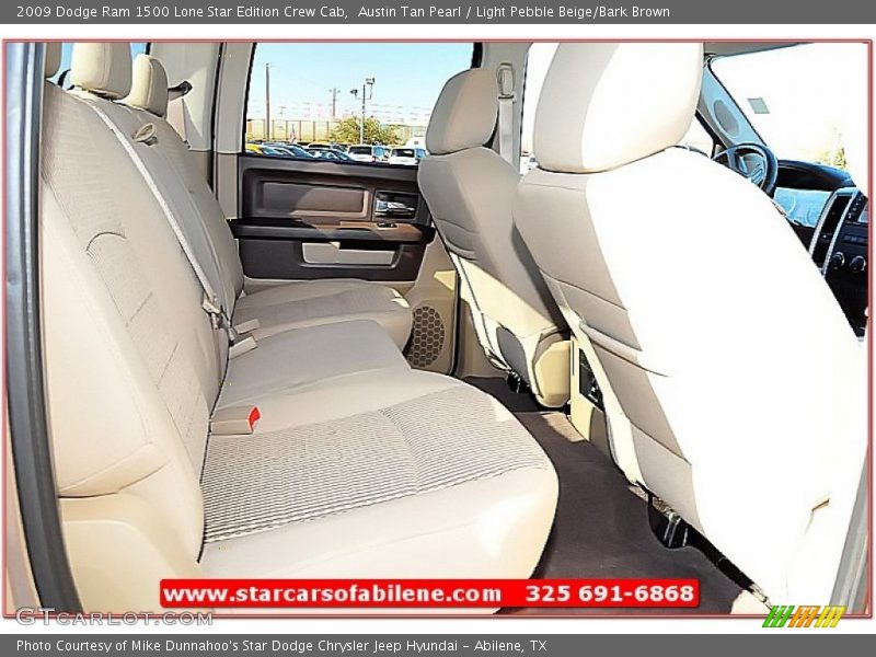 Austin Tan Pearl / Light Pebble Beige/Bark Brown 2009 Dodge Ram 1500 Lone Star Edition Crew Cab