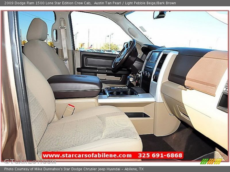 Austin Tan Pearl / Light Pebble Beige/Bark Brown 2009 Dodge Ram 1500 Lone Star Edition Crew Cab