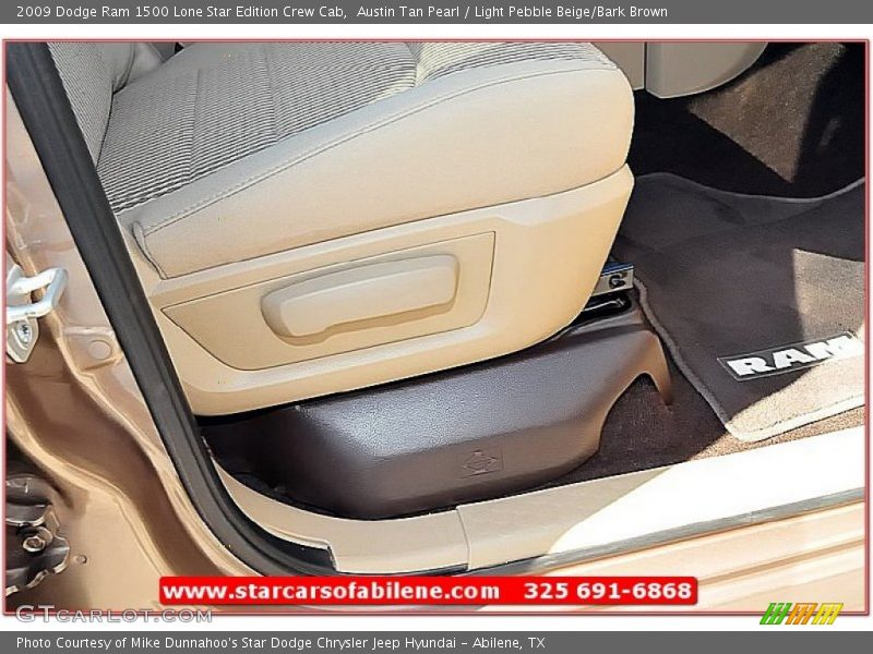 Austin Tan Pearl / Light Pebble Beige/Bark Brown 2009 Dodge Ram 1500 Lone Star Edition Crew Cab