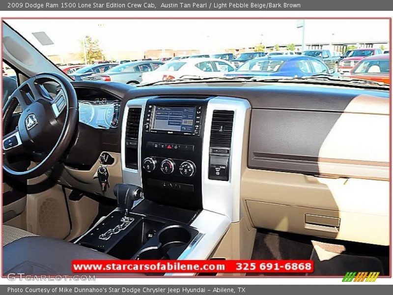 Austin Tan Pearl / Light Pebble Beige/Bark Brown 2009 Dodge Ram 1500 Lone Star Edition Crew Cab