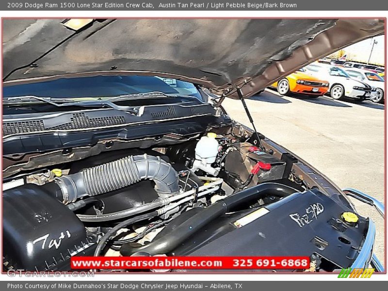 Austin Tan Pearl / Light Pebble Beige/Bark Brown 2009 Dodge Ram 1500 Lone Star Edition Crew Cab