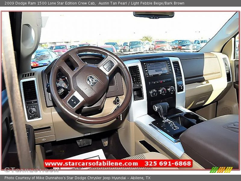 Austin Tan Pearl / Light Pebble Beige/Bark Brown 2009 Dodge Ram 1500 Lone Star Edition Crew Cab