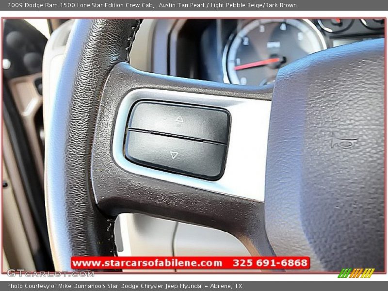 Austin Tan Pearl / Light Pebble Beige/Bark Brown 2009 Dodge Ram 1500 Lone Star Edition Crew Cab