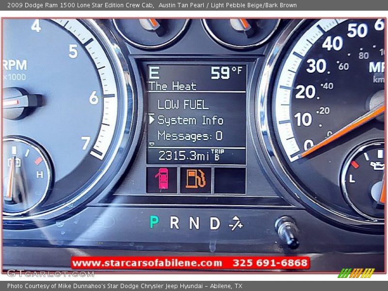 Austin Tan Pearl / Light Pebble Beige/Bark Brown 2009 Dodge Ram 1500 Lone Star Edition Crew Cab