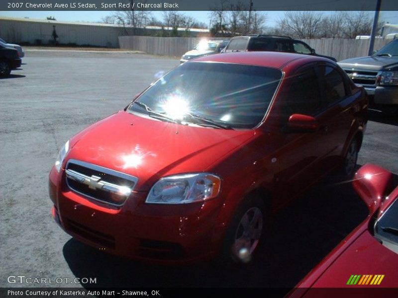 Sport Red / Charcoal Black 2007 Chevrolet Aveo LS Sedan