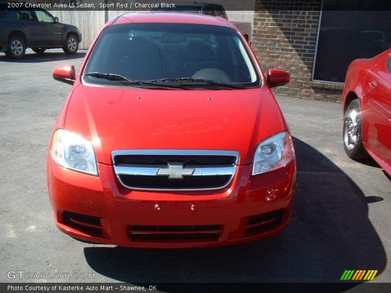 Sport Red / Charcoal Black 2007 Chevrolet Aveo LS Sedan