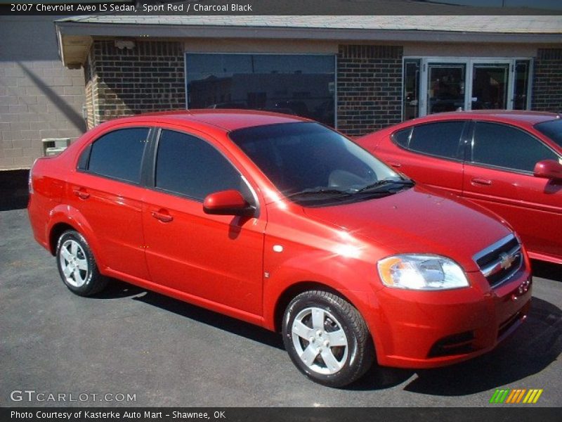 Sport Red / Charcoal Black 2007 Chevrolet Aveo LS Sedan