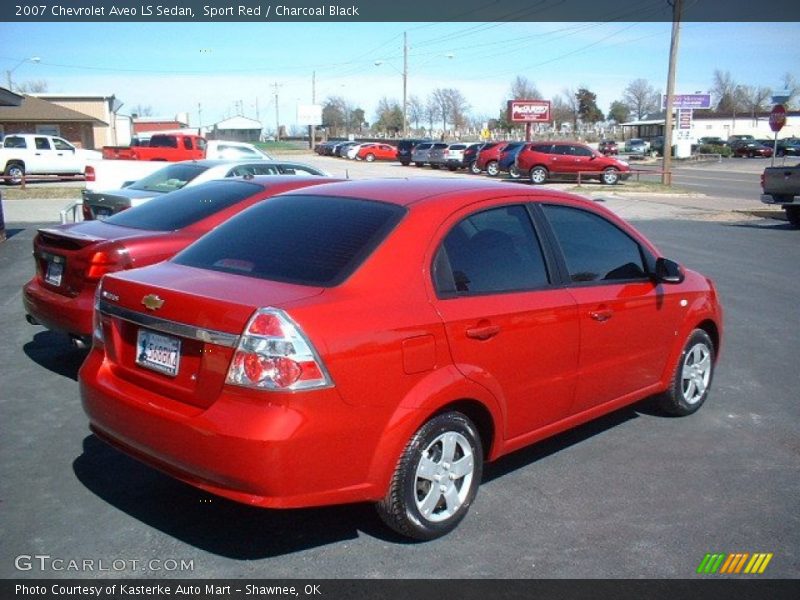 Sport Red / Charcoal Black 2007 Chevrolet Aveo LS Sedan