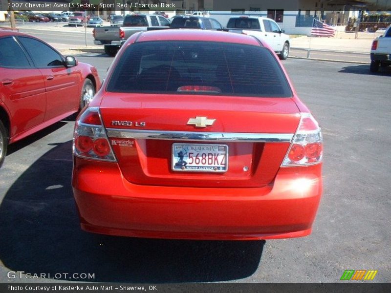 Sport Red / Charcoal Black 2007 Chevrolet Aveo LS Sedan