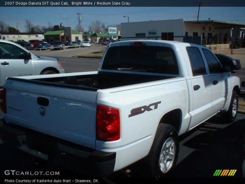 Bright White / Medium Slate Gray 2007 Dodge Dakota SXT Quad Cab