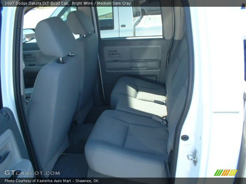 Bright White / Medium Slate Gray 2007 Dodge Dakota SXT Quad Cab