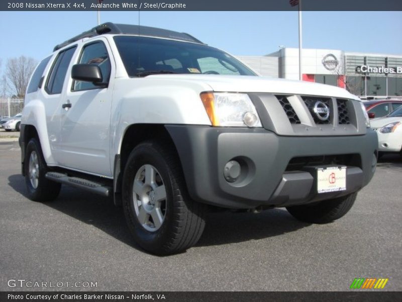 Avalanche White / Steel/Graphite 2008 Nissan Xterra X 4x4