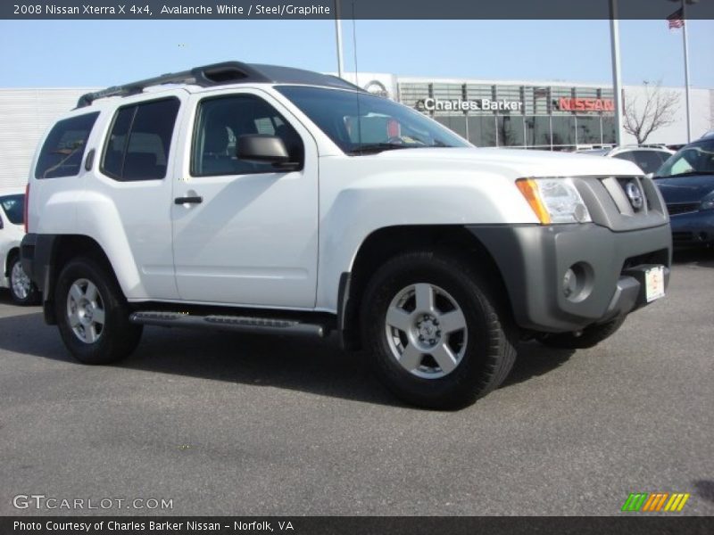 Avalanche White / Steel/Graphite 2008 Nissan Xterra X 4x4