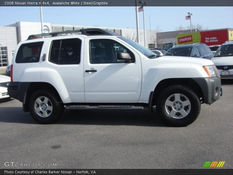 Avalanche White / Steel/Graphite 2008 Nissan Xterra X 4x4