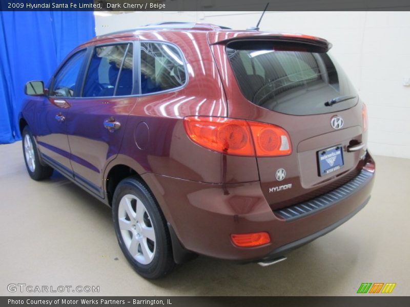 Dark Cherry / Beige 2009 Hyundai Santa Fe Limited