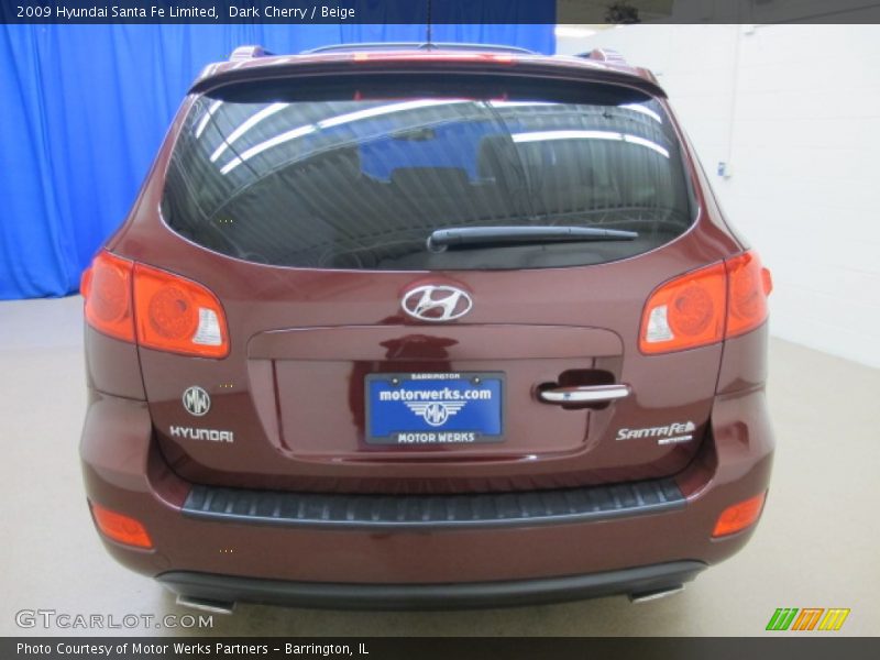 Dark Cherry / Beige 2009 Hyundai Santa Fe Limited