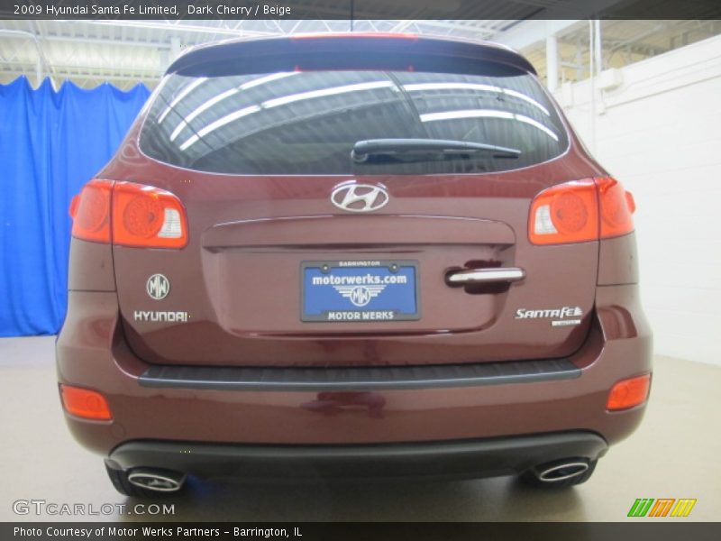 Dark Cherry / Beige 2009 Hyundai Santa Fe Limited
