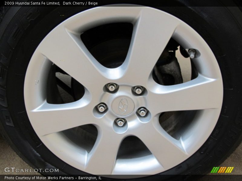 Dark Cherry / Beige 2009 Hyundai Santa Fe Limited