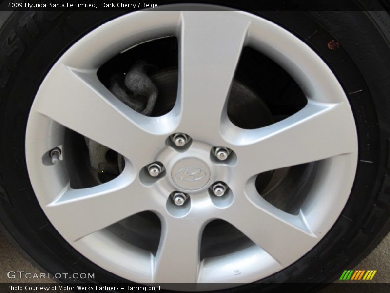 Dark Cherry / Beige 2009 Hyundai Santa Fe Limited