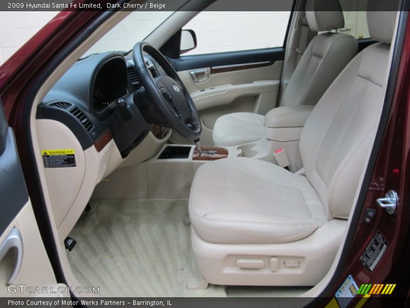 Dark Cherry / Beige 2009 Hyundai Santa Fe Limited