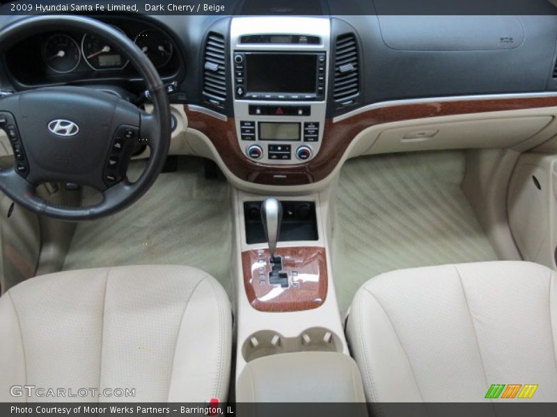 Dark Cherry / Beige 2009 Hyundai Santa Fe Limited