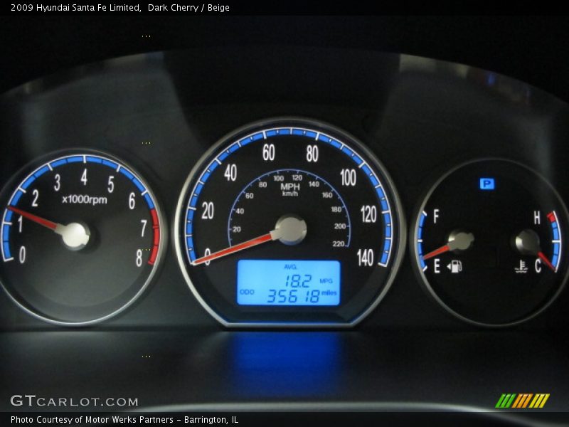  2009 Santa Fe Limited Limited Gauges