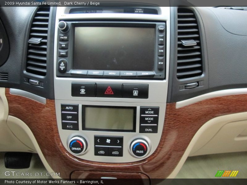Dark Cherry / Beige 2009 Hyundai Santa Fe Limited