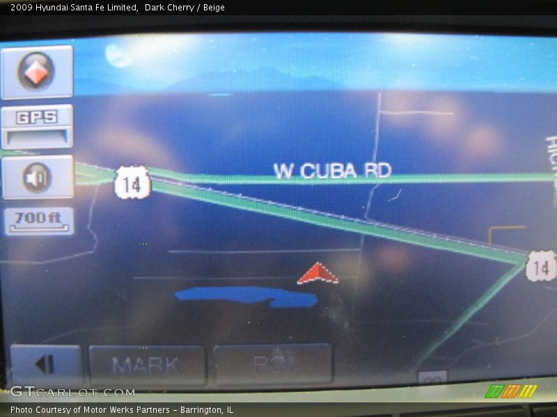 Dark Cherry / Beige 2009 Hyundai Santa Fe Limited