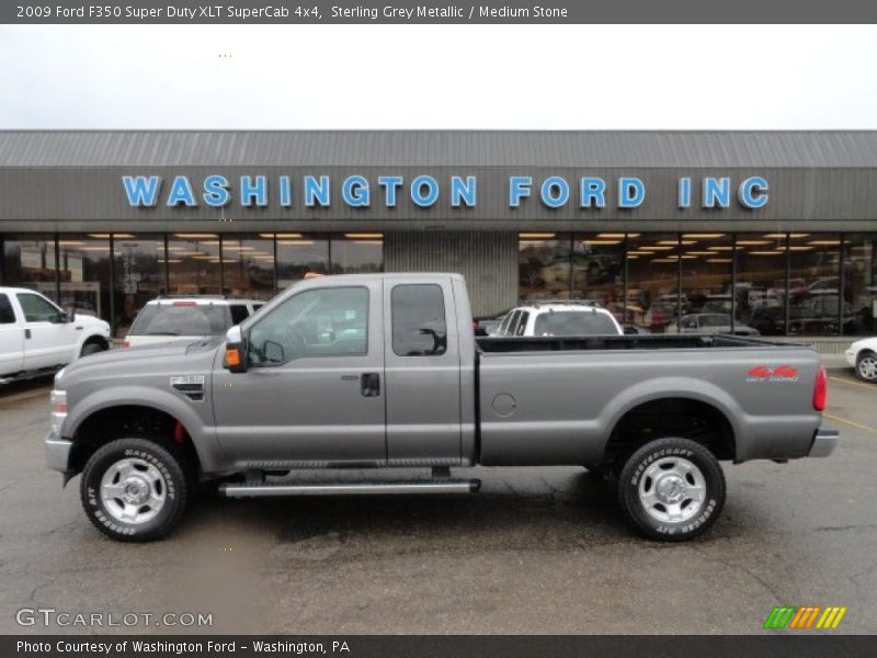 Sterling Grey Metallic / Medium Stone 2009 Ford F350 Super Duty XLT SuperCab 4x4