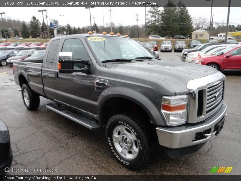 Sterling Grey Metallic / Medium Stone 2009 Ford F350 Super Duty XLT SuperCab 4x4