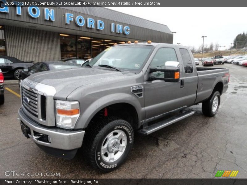 Sterling Grey Metallic / Medium Stone 2009 Ford F350 Super Duty XLT SuperCab 4x4