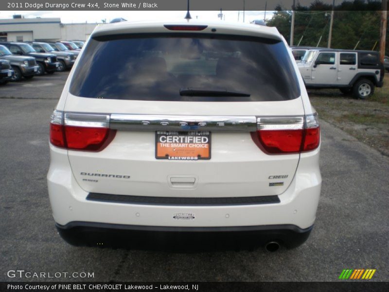 Stone White / Black 2011 Dodge Durango Crew 4x4