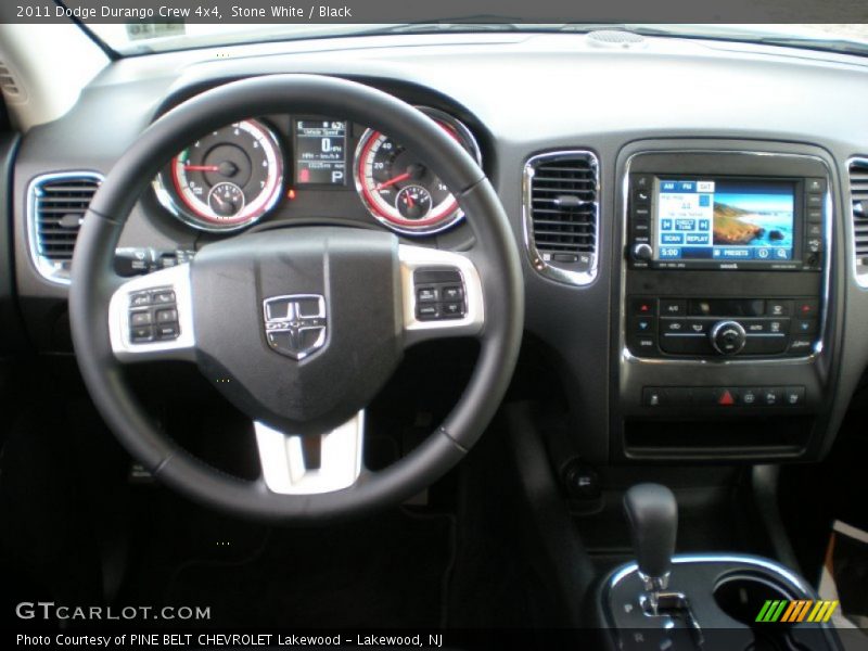 Stone White / Black 2011 Dodge Durango Crew 4x4