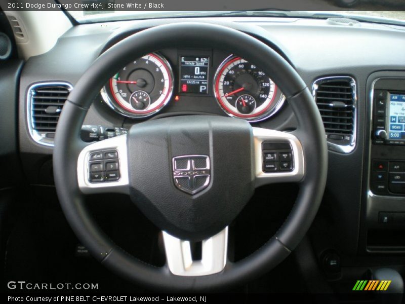 Stone White / Black 2011 Dodge Durango Crew 4x4