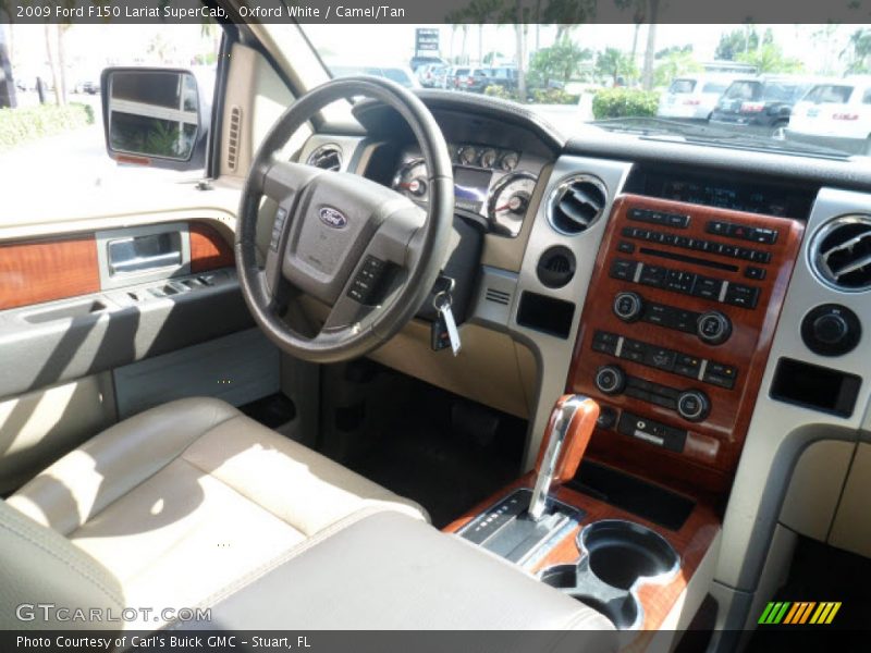 Oxford White / Camel/Tan 2009 Ford F150 Lariat SuperCab