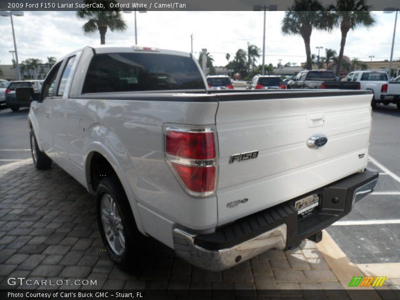 Oxford White / Camel/Tan 2009 Ford F150 Lariat SuperCab