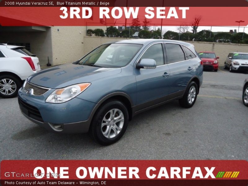 Blue Titanium Metallic / Beige 2008 Hyundai Veracruz SE