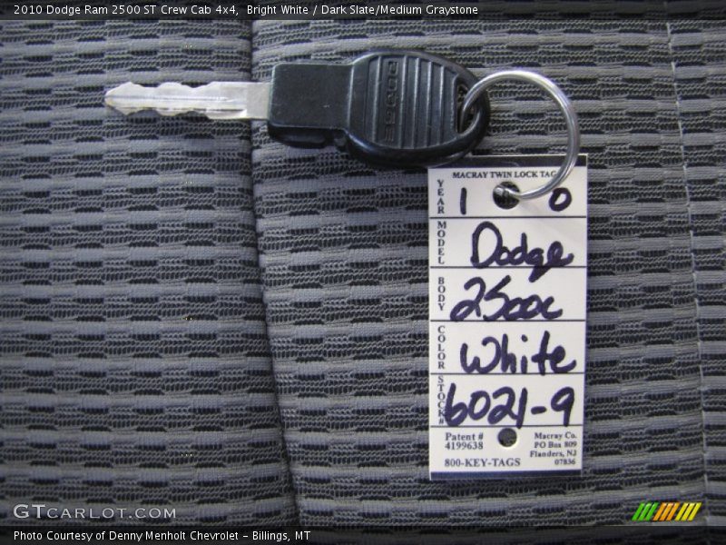 Bright White / Dark Slate/Medium Graystone 2010 Dodge Ram 2500 ST Crew Cab 4x4