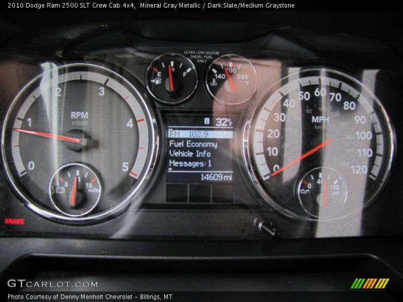 Mineral Gray Metallic / Dark Slate/Medium Graystone 2010 Dodge Ram 2500 SLT Crew Cab 4x4