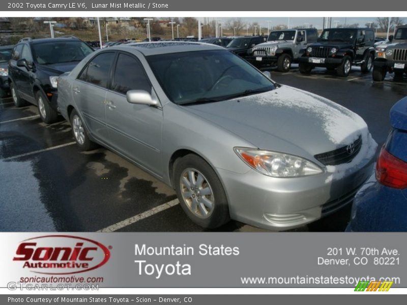 Lunar Mist Metallic / Stone 2002 Toyota Camry LE V6