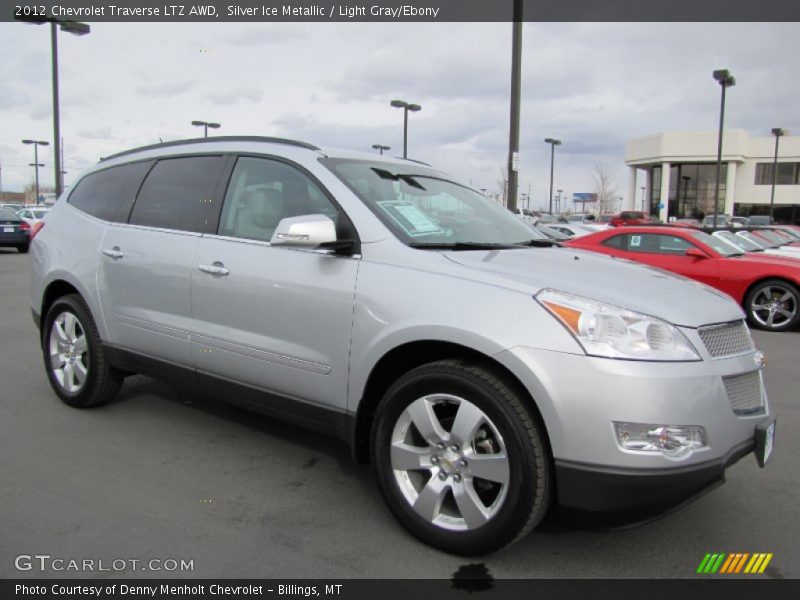 Silver Ice Metallic / Light Gray/Ebony 2012 Chevrolet Traverse LTZ AWD