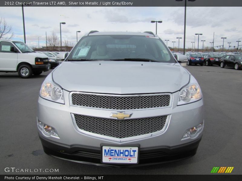 Silver Ice Metallic / Light Gray/Ebony 2012 Chevrolet Traverse LTZ AWD